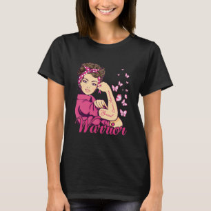 Warrior Rosie Riveter Breast Cancer Awareness T Shirt