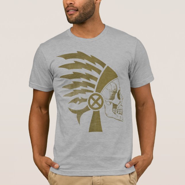 Warrior Skull guld T-shirt (Framsida)