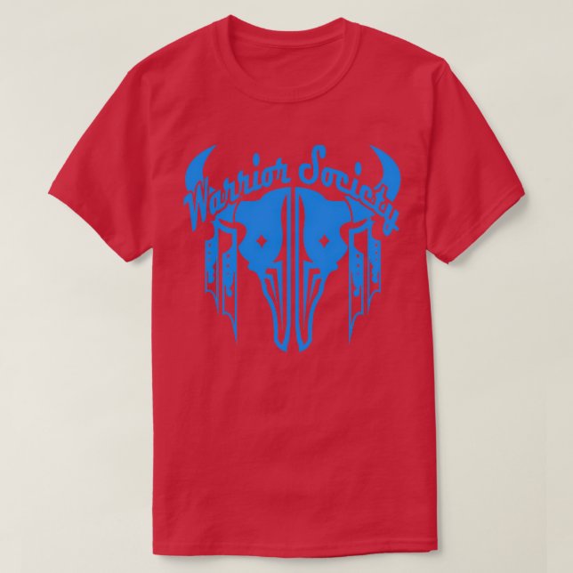 Warrior Society Buffalo Blue T Shirt (Design framsida)