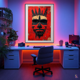 Warrior Spirit Mask - Ingenen Tribal Power Poster