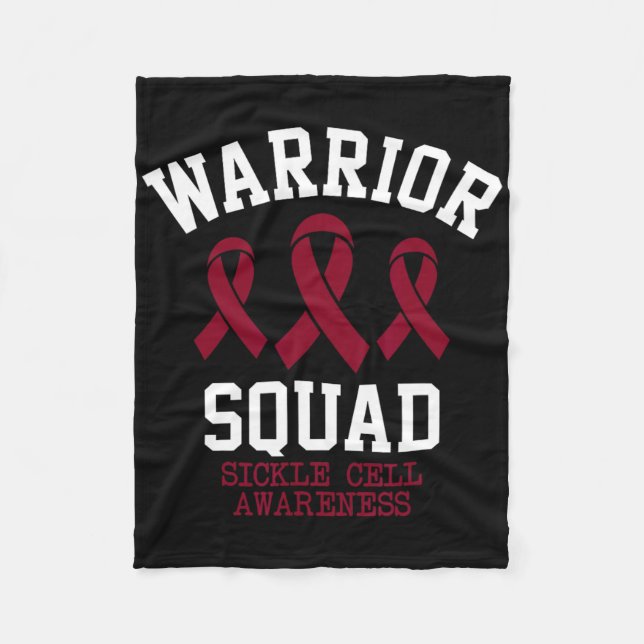 Warrior Squad - Sickle Cell Awareness Month Burgun Fleecefilt (Framsidan)