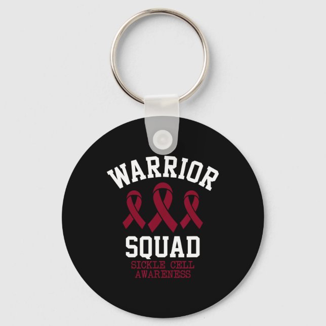 Warrior Squad - Sickle Cell Awareness Month Burgun Nyckelring (Framsida)