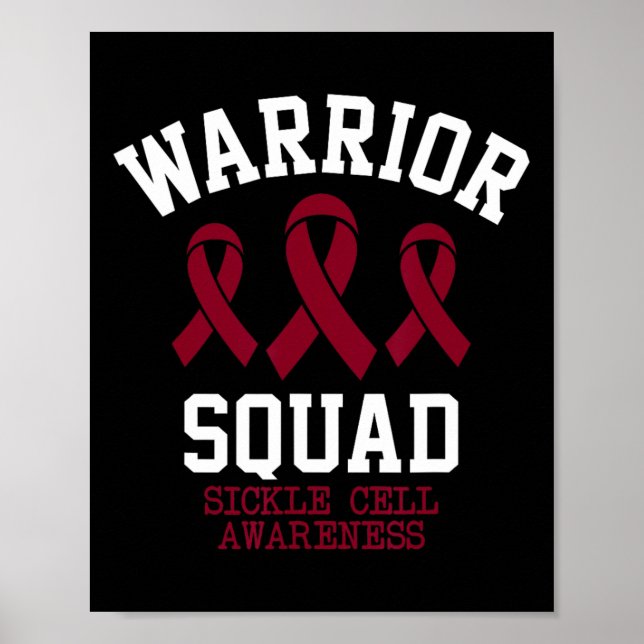 Warrior Squad - Sickle Cell Awareness Month Burgun Poster (Framsidan)