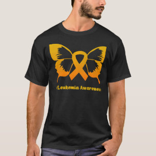 Warrior Support Squad A Orange Butterfly Leukemia T Shirt