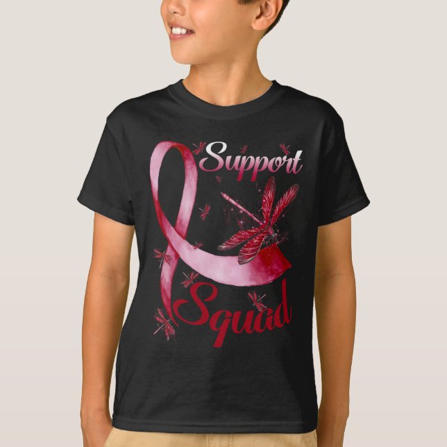 Warrior Support Squad Dragonfly Brain Aneurysm Awa T Shirt (Framsida)