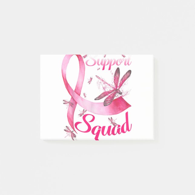 Warrior Support Squad Dragonfly Breast Cancer Awar Post-it Block (Framsida)