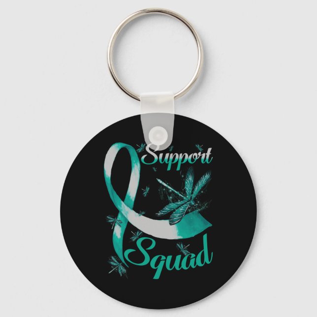 Warrior Support Squad Dragonfly Polycystic Nidney Nyckelring (Framsida)