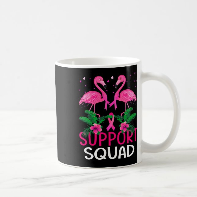 Warrior Support Squad Flamingo Breast Cancer Medve Kaffemugg (Höger)