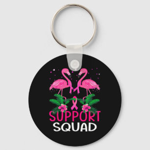 Warrior Support Squad Flamingo Breast Cancer Medve Nyckelring