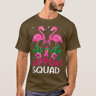 Warrior Support Squad Flamingo Breast Cancer Medve T Shirt
