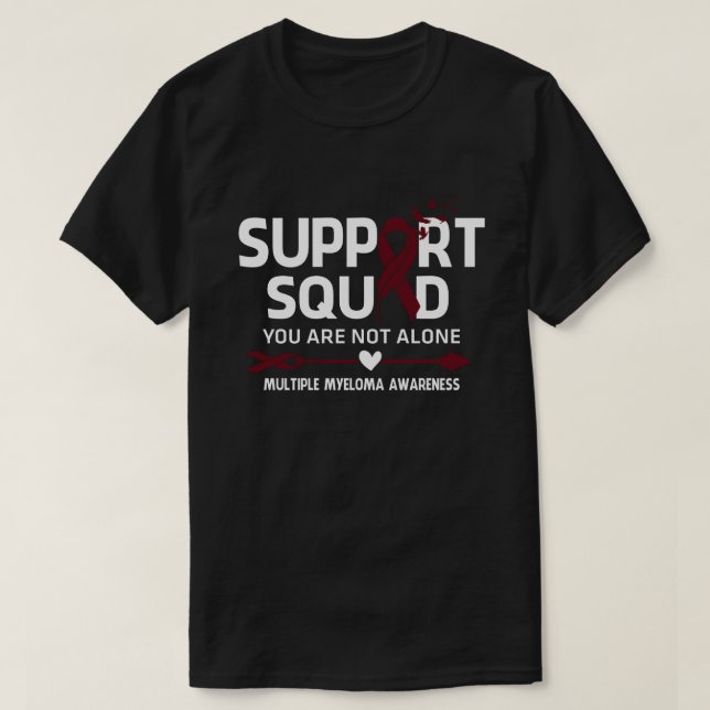 Warrior Support Squad Många Myeloma Medvetenhet F T Shirt (Design framsida)