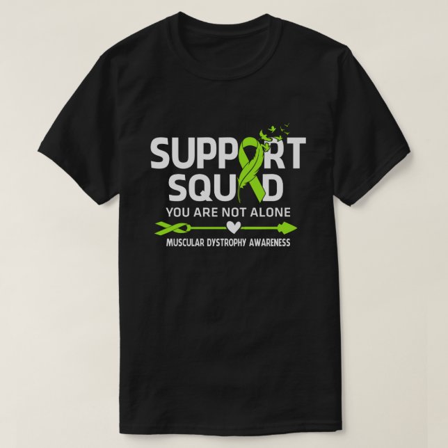 Warrior Support Squad Muskeldystrofi Medvetenhet T Shirt (Design framsida)