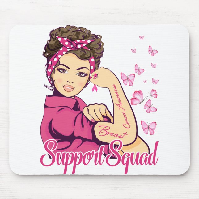 Warrior Support Squad Rosie Riveter Breast Cancer Musmatta (Framsidan)