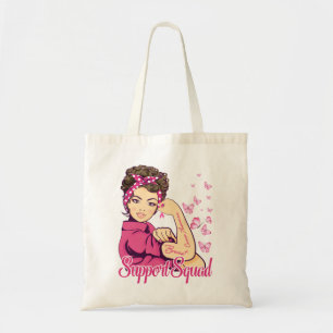 Warrior Support Squad Rosie Riveter Breast Cancer Tygkasse