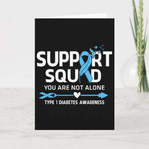 Warrior Support Squad Typ 1 Diabetes Medvetenhet F Kort