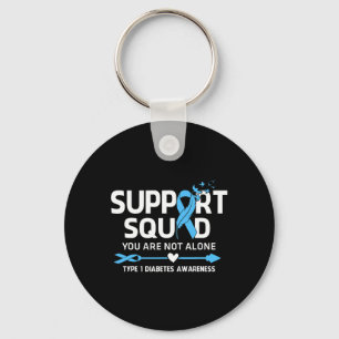 Warrior Support Squad Typ 1 Diabetes Medvetenhet F Nyckelring