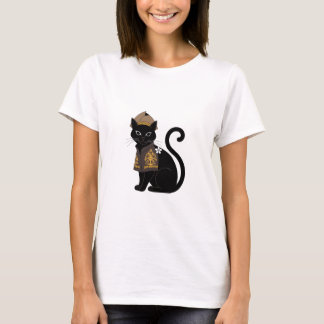 Warrior Svart Katt Grafik T-shirt