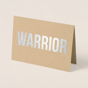 Warrior - Sympathy Greeting Card Folierat Kort