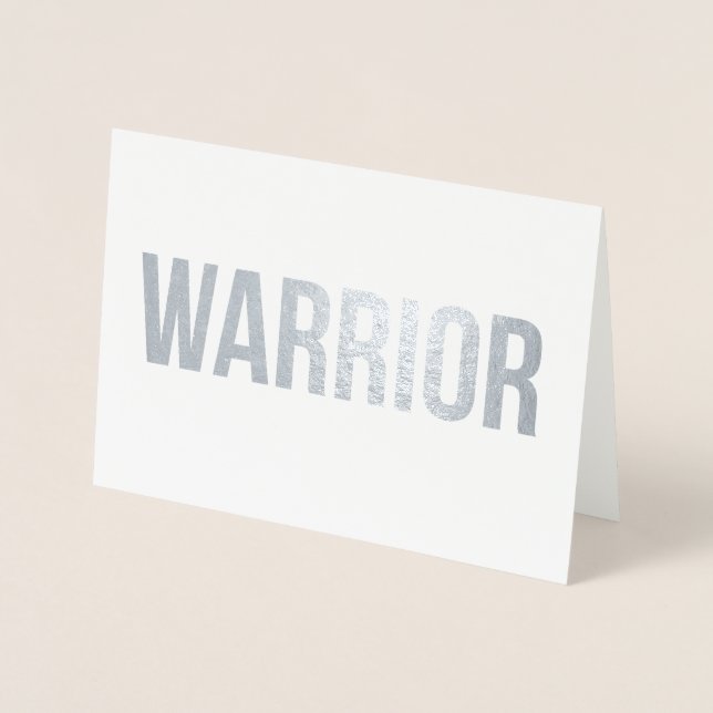 Warrior - Sympathy Greeting Card Folierat Kort (Framsida)