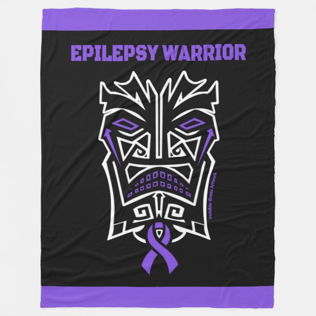 Warrior/Tribal...Epilepsi Fleecefilt (Framsidan)