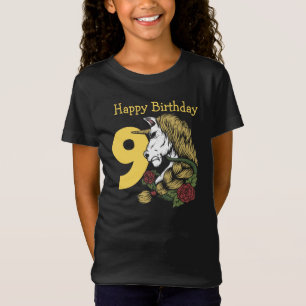 Warrior Unicorn gult 9-årsdagen T-Shirt