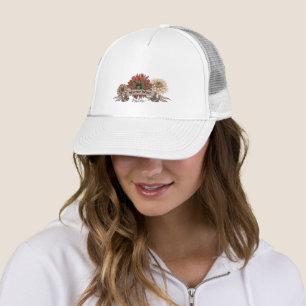 Warrior Witch Vintage Flower Mönster Blommigt Whit Keps