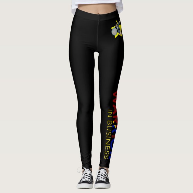 Warrior Women in business Namnteckning lagning Leggings (Framsida)