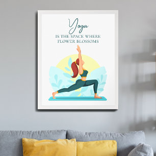 Warrior Yoga Art - Anpassadet inspirationerande Poster
