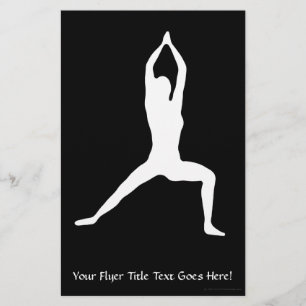 Warrior Yoga Pose Silhouette Flygblad