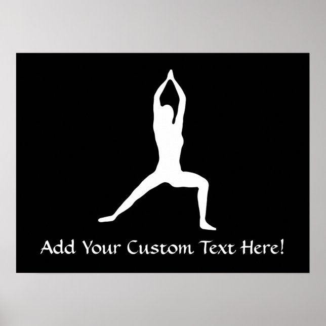 Warrior Yoga Pose Silhouette Poster (Framsidan)