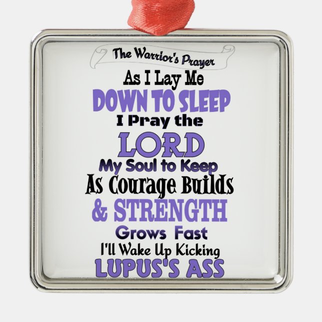 Warriors bön Lupus Julgransprydnad Metall (Framsidan)