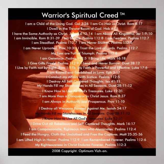Warriors Creed (krigare) Poster (Framsidan)