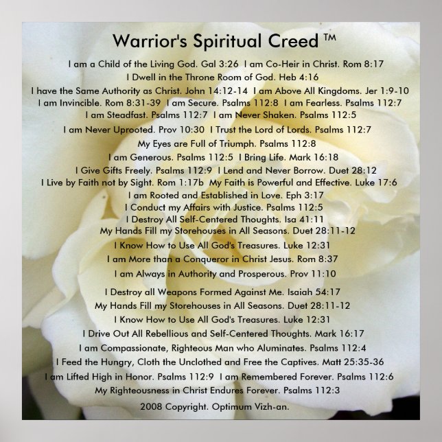 Warriors Creed (krigare) Poster (Framsidan)