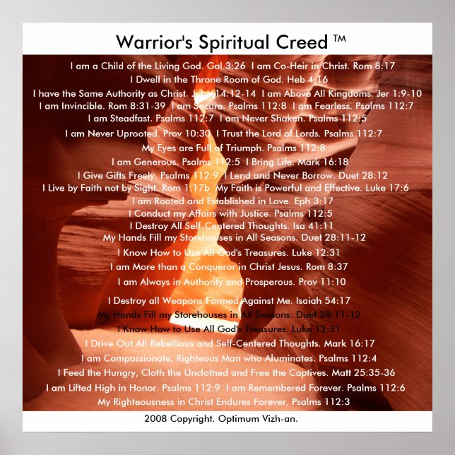 Warriors Creed (krigare) Poster (Framsidan)