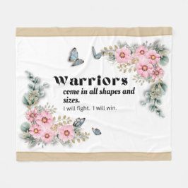 Warriors Fleece Blanket - Cancer Awareness