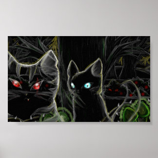 Warriors Hawfrost och Tigerstar- mörken Poster
