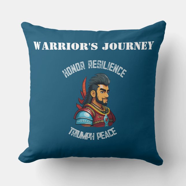 "Warrior's Journey" Kuddöverdrag Kudde (Framsida)