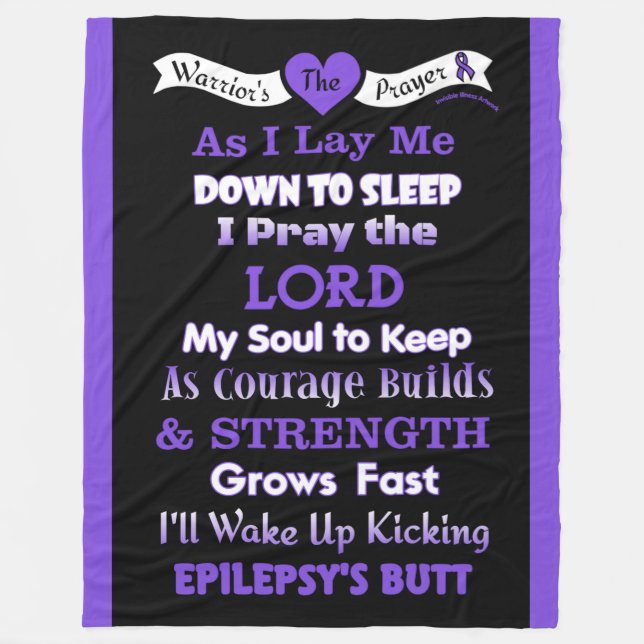 Warrior's Prayer...Epilepsy Fleecefilt (Framsidan)