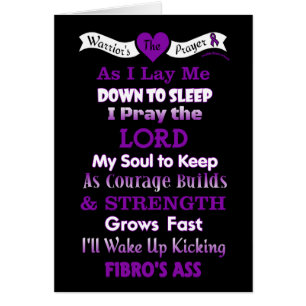 Warrior's Prayer...Fibro Hälsningskort