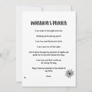 WARRIOR'S PRAYER JULKORT
