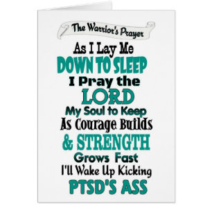 Warrior's Prayer...PTSD Hälsningskort