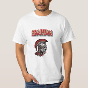 Warriors Pride - Spartan Helmet med Red Plume T Shirt