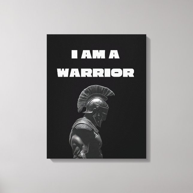 Warriors Spirit Spartan Helmet Ar Canvastryck (Framsida)