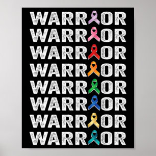 Warriter Fighter Cancer Survivor research world ca Poster