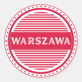 Warsaw City Pride Emblem – Polish Identity Runt Klistermärke