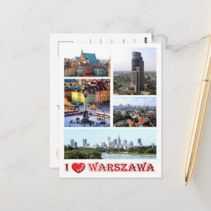 Warsaw - Jag älskar - Vykort