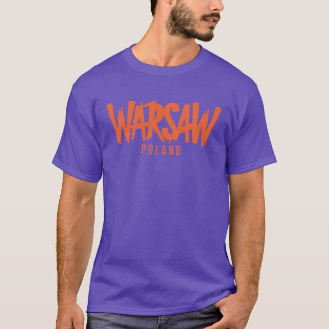 Warsaw Poland Souvenir family T Shirt (Framsida)