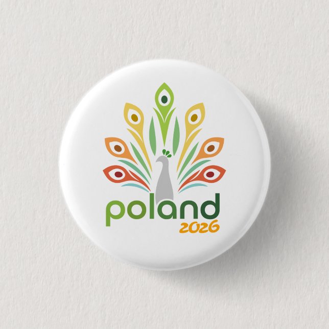 Warsaw Polen 2026 Internationell Konventionsnål Knapp (Framsida)