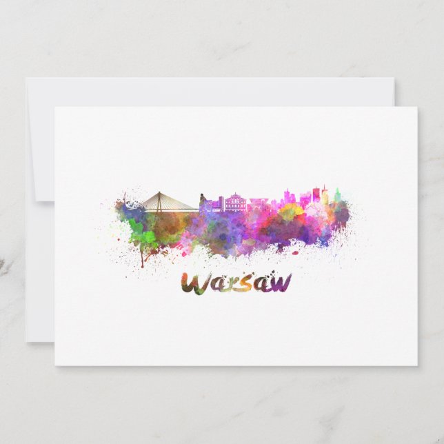 Warsaw skyline in watercolor (Framsida)