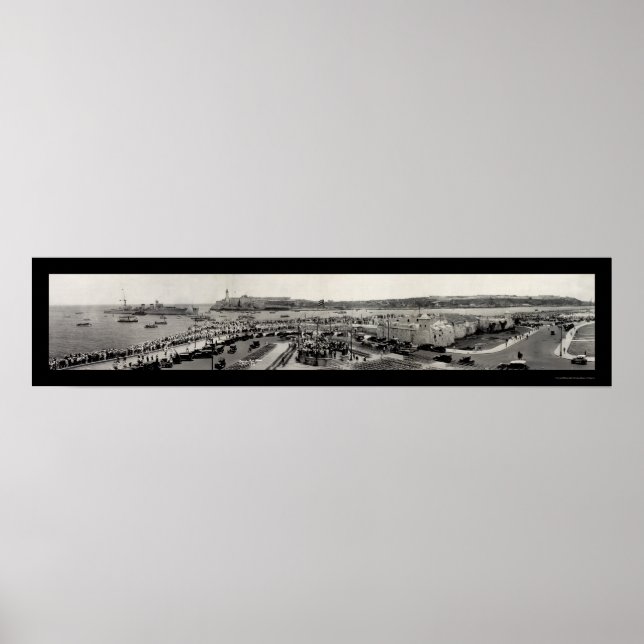 Warship Havana Harbour Photo 1929 Poster (Framsidan)
